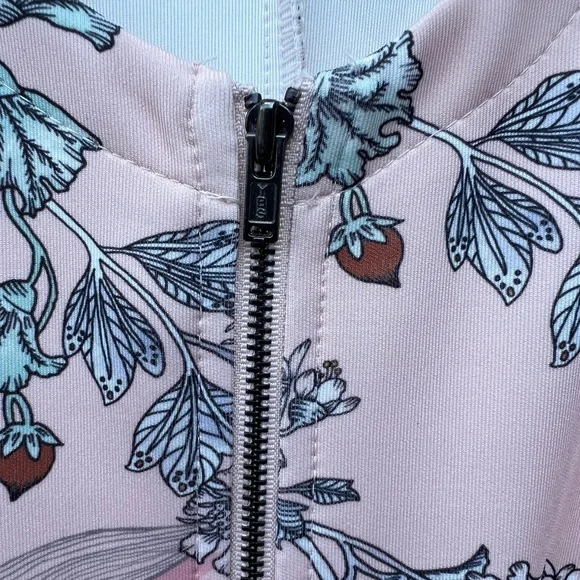 BAR III Bar III Zip-Front Fit Flare Scuba Dress, Chutney Combo - Picture 10 of 16